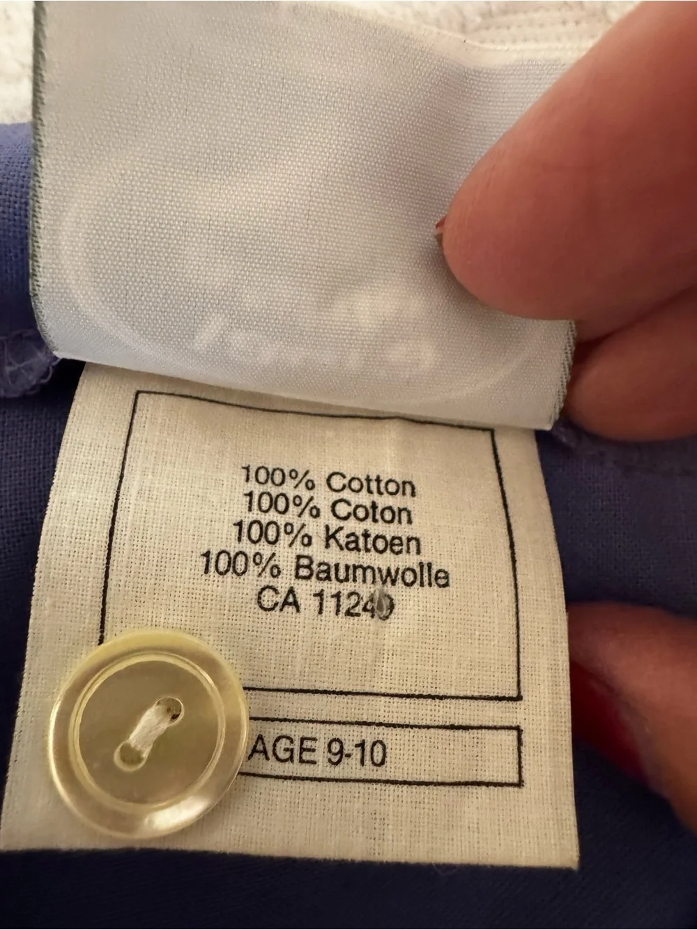 Vintage Laura Ashley Girls 9-10 Blue Cotton Sailor Dress Made USA